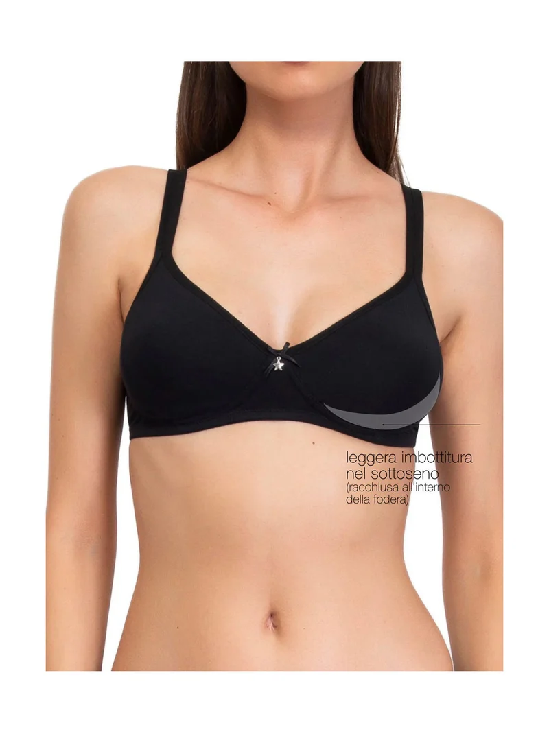 Reggiseno semi imbottito coppa B 1452 - nero