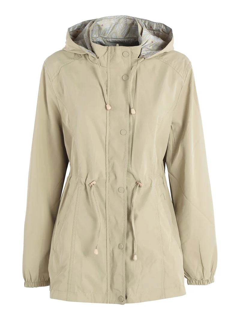 Giacca a vento reversibile da donna taglie calibrate - cammello