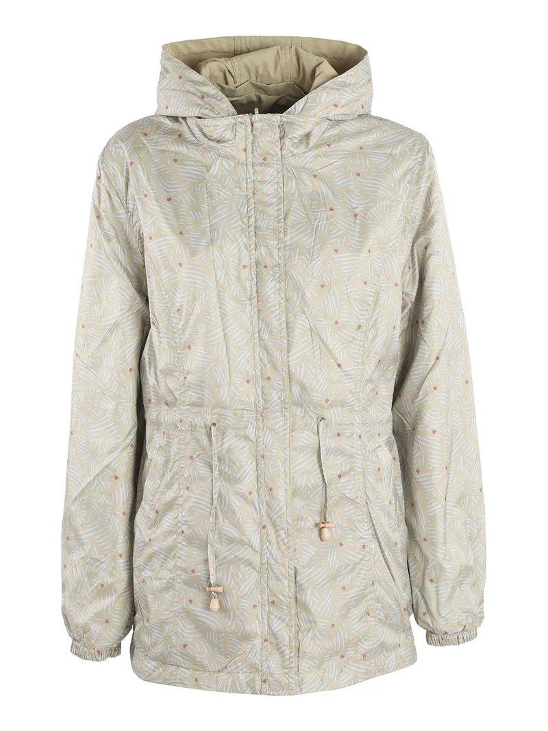 Giacca a vento reversibile da donna taglie calibrate - cammello