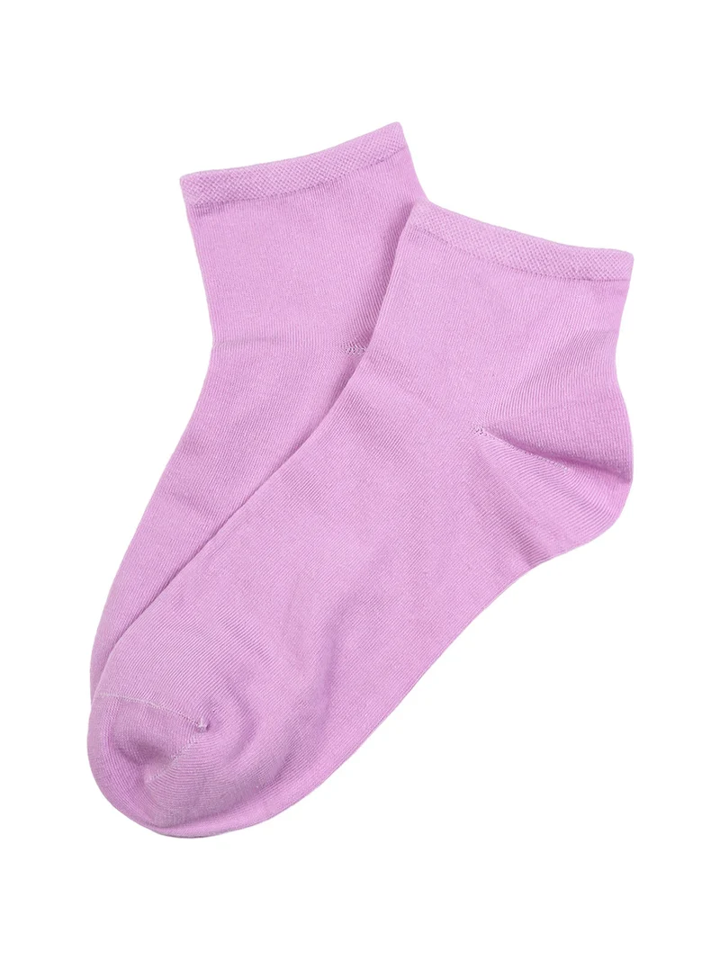 Calze corte da donna in cotone elasticizzato - lilla