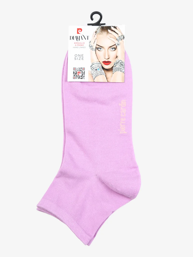 Calze corte da donna in cotone elasticizzato - lilla
