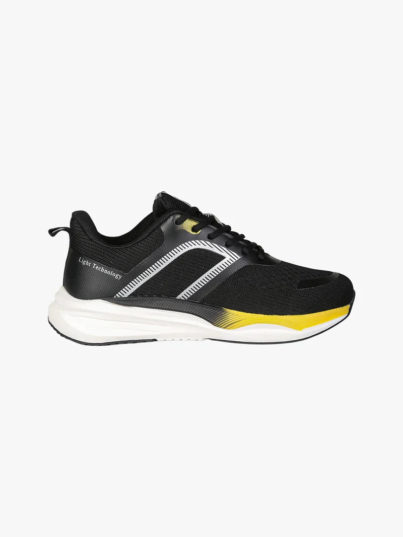 Sneakers sportive da uomo in maglia - nero