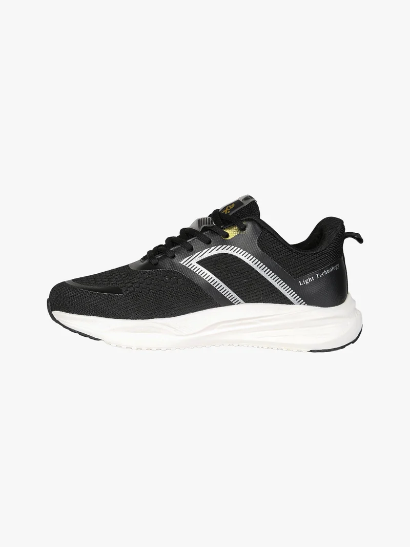 Sneakers sportive da uomo in maglia - nero