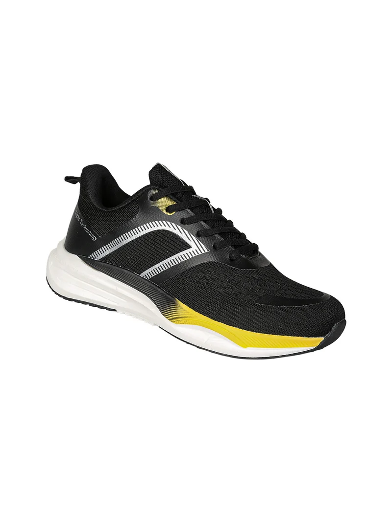 Sneakers sportive da uomo in maglia - nero