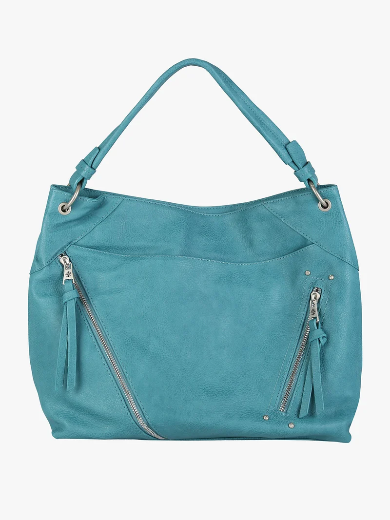 Borsa hobo da donna in ecopelle - verde