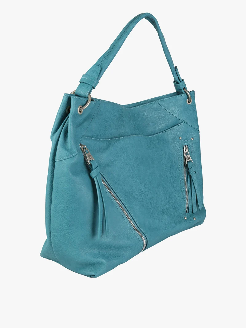 Borsa hobo da donna in ecopelle - verde