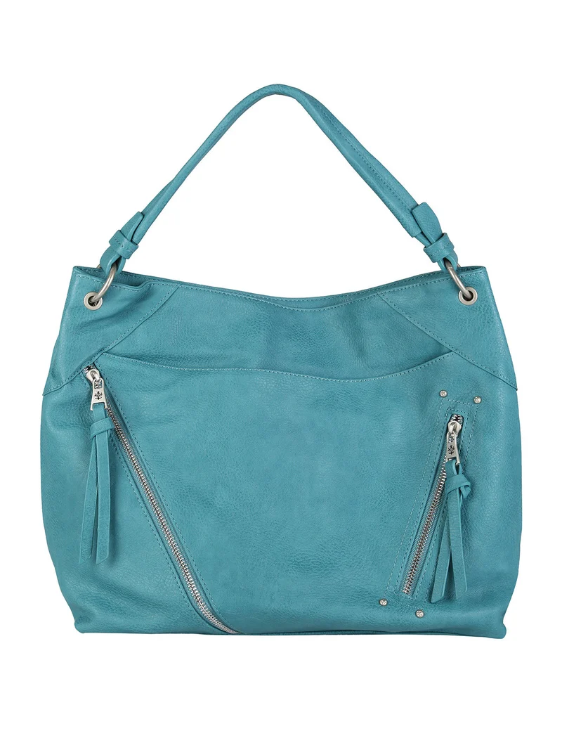 Borsa hobo da donna in ecopelle - verde
