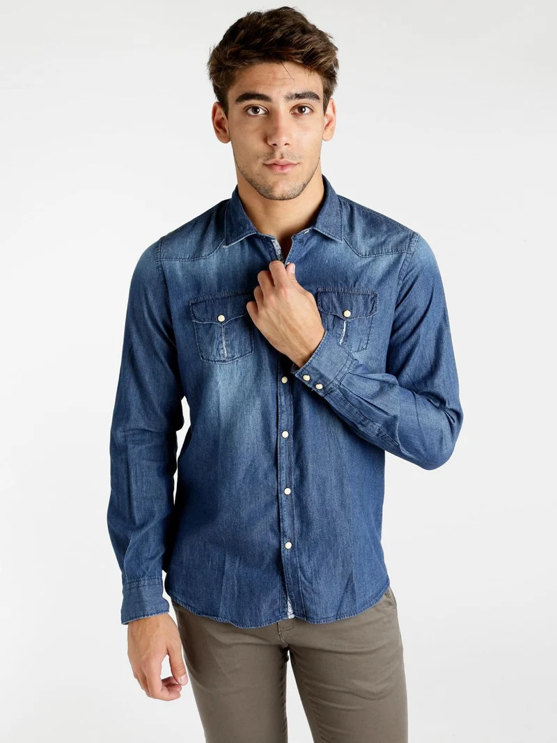 Camicia di jeans con taschini - jeans