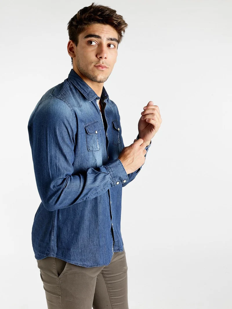 Camicia di jeans con taschini - jeans