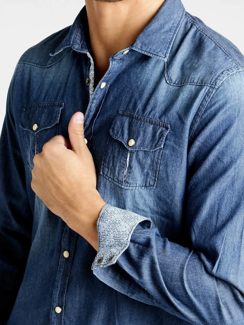 Camicia di jeans con taschini - jeans