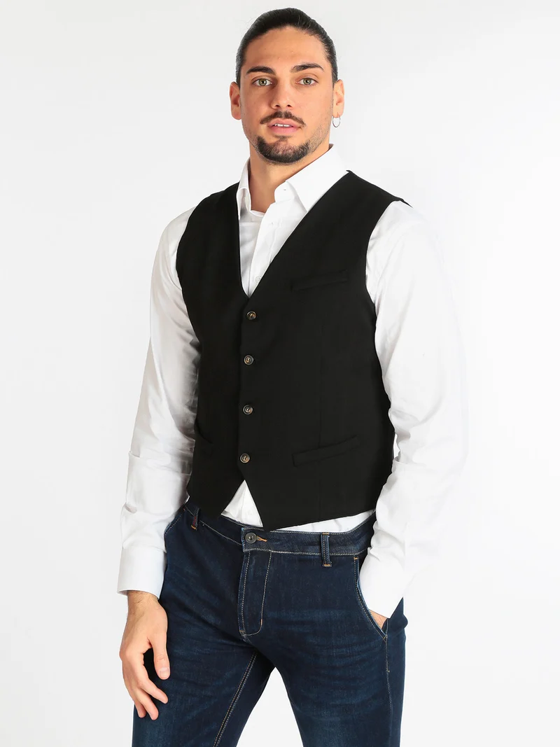 Gilet elegante da uomo - nero