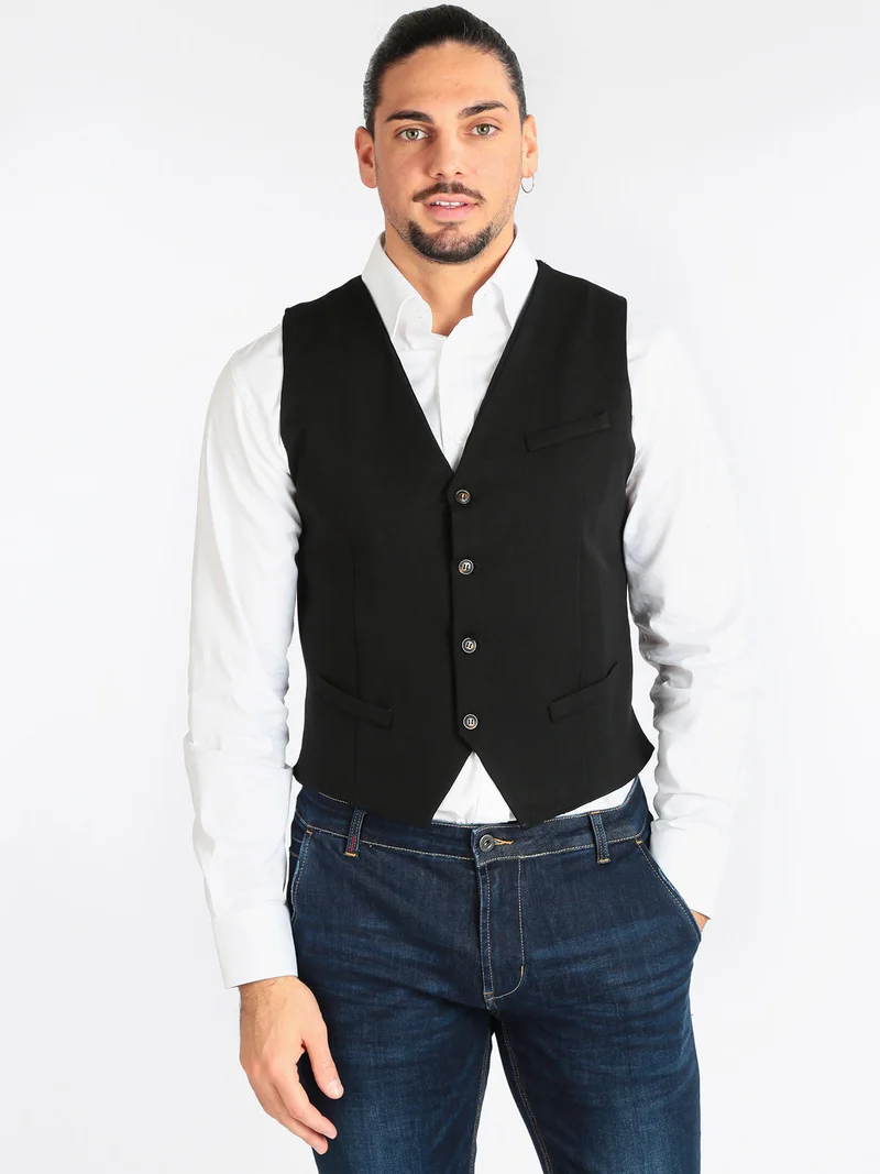 Gilet elegante da uomo - nero