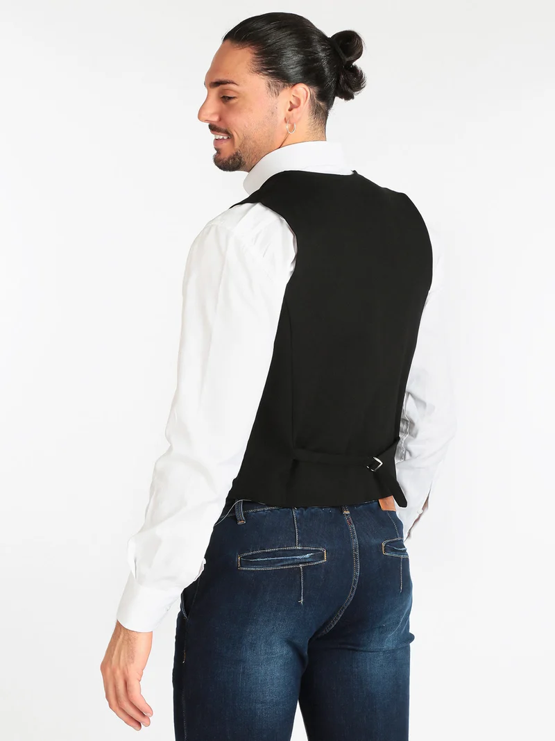 Gilet elegante da uomo - nero