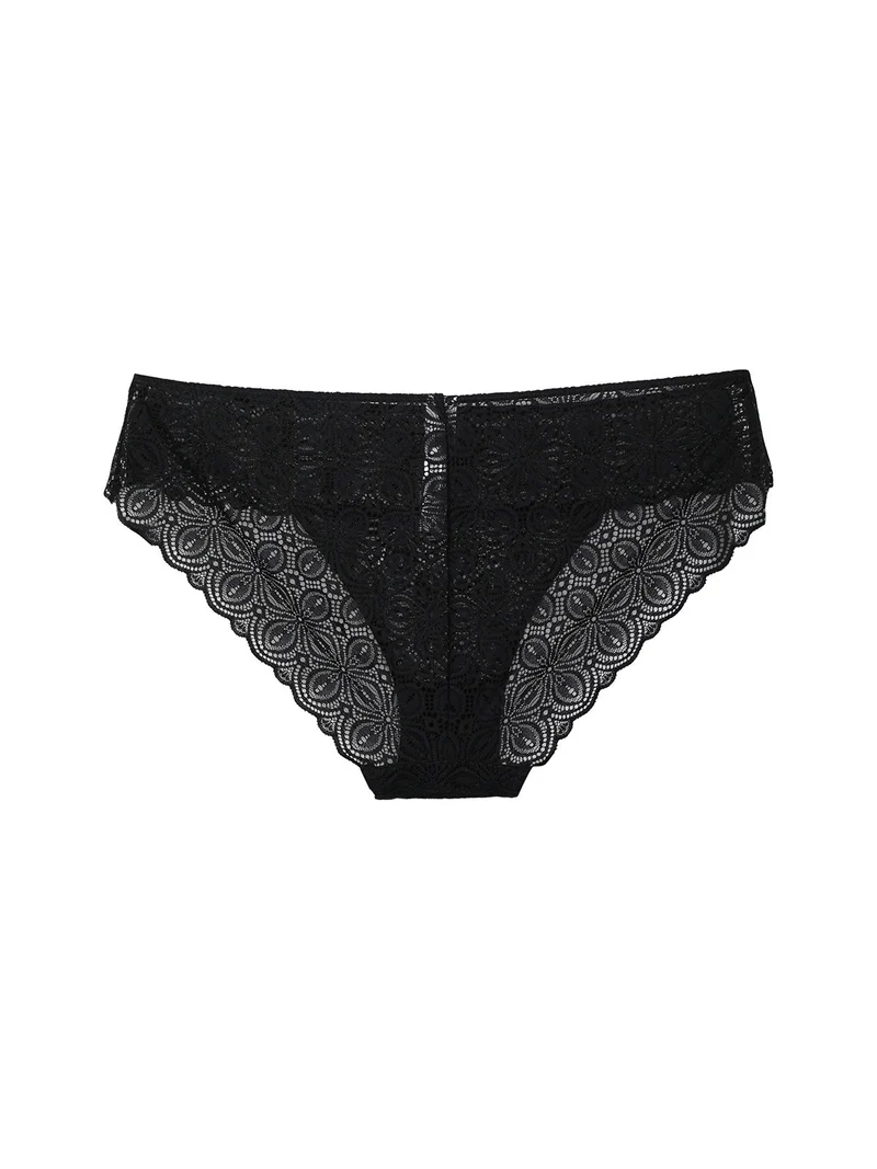 910 Slip donna in pizzo - nero