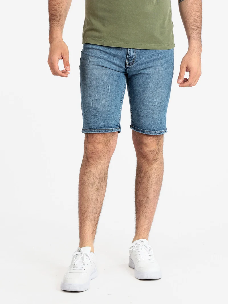 Bermuda elasticizzato in jeans da uomo - jeans