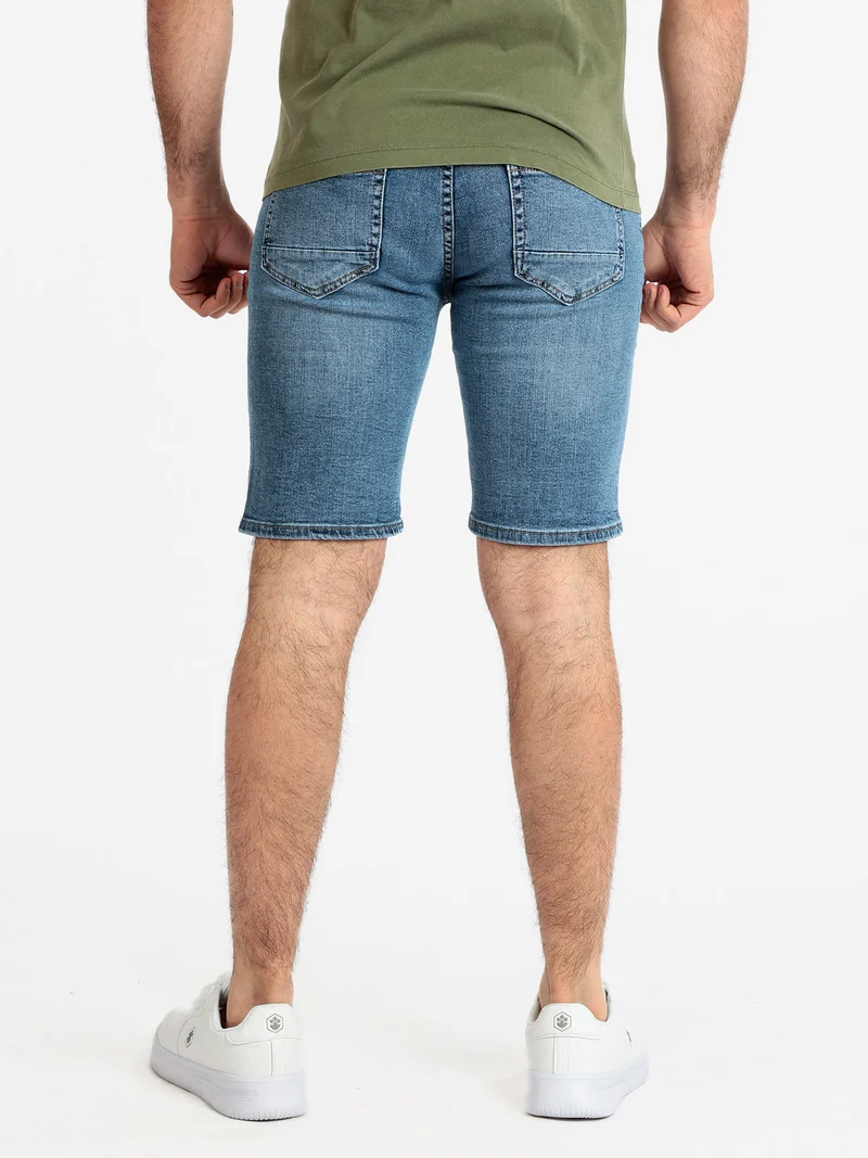 Bermuda elasticizzato in jeans da uomo - jeans