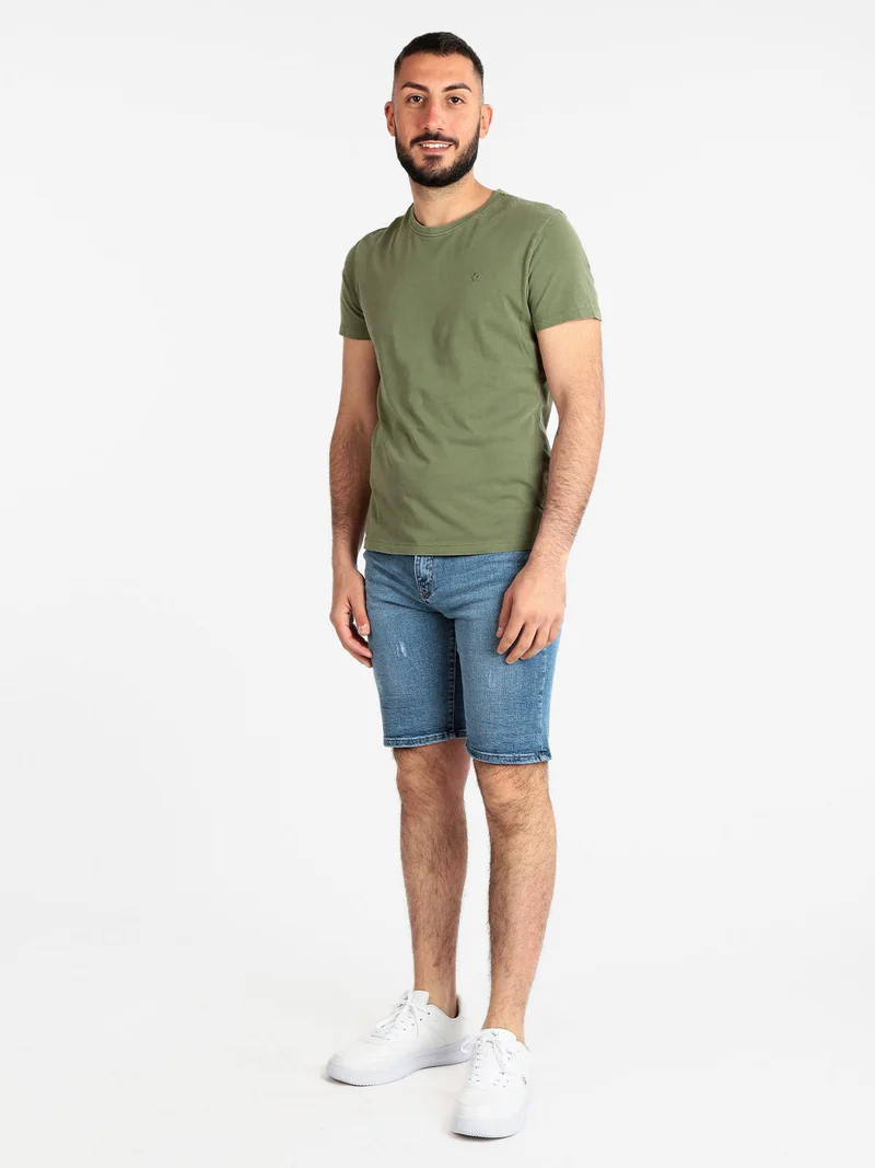 Bermuda elasticizzato in jeans da uomo - jeans