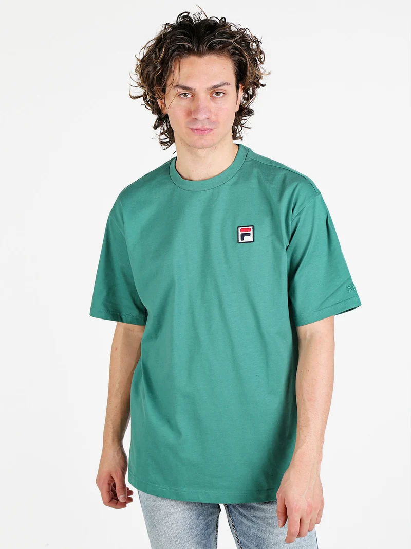T-shirt da uomo girocollo in cotone - verde