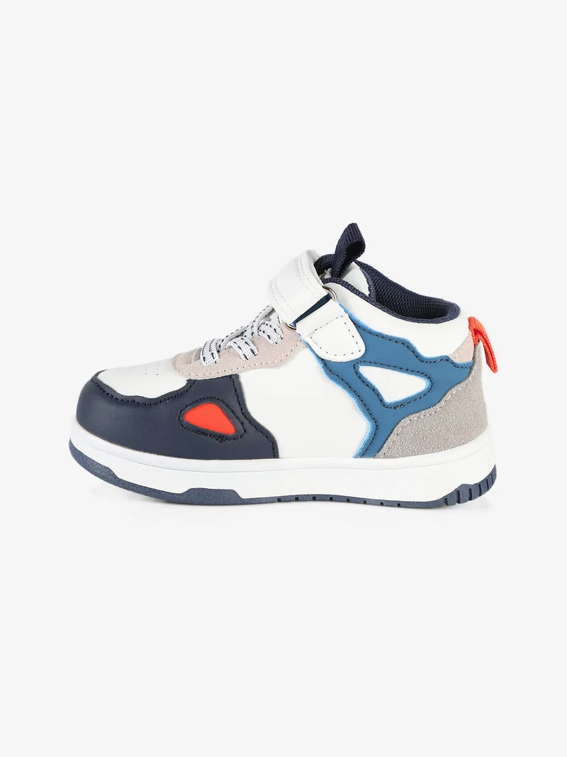 Sneakers alte da bambino con cinturino a strappo - blu