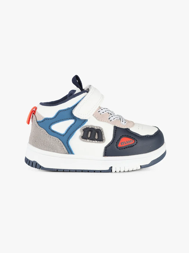 Sneakers alte da bambino con cinturino a strappo - blu