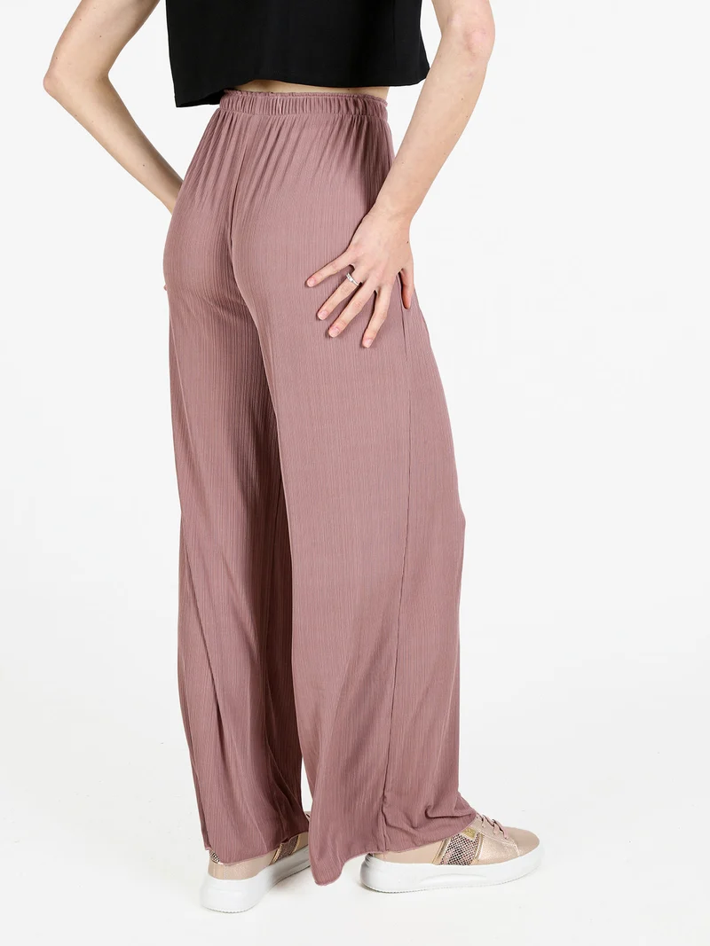 Pantaloni donna leggeri a palazzo - rosa