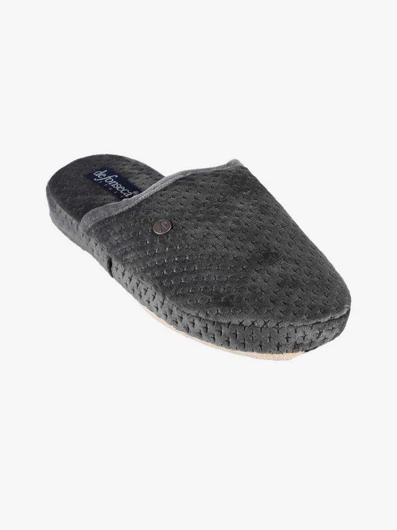 Pantofole da uomo in tessuto - grigio