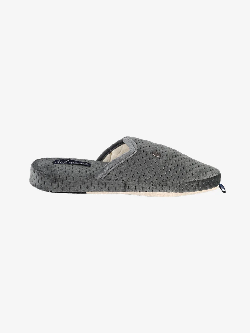 Pantofole da uomo in tessuto - grigio