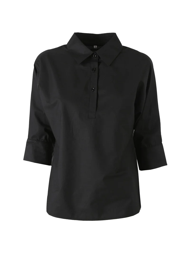 Camicia donna con maniche a 3/4 - nero