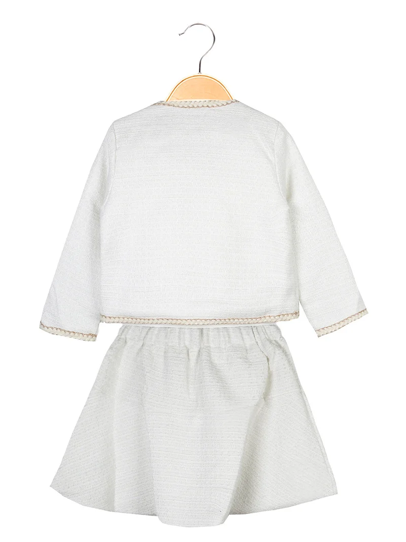 Completo elegante da bambina 3 pezzi - bianco