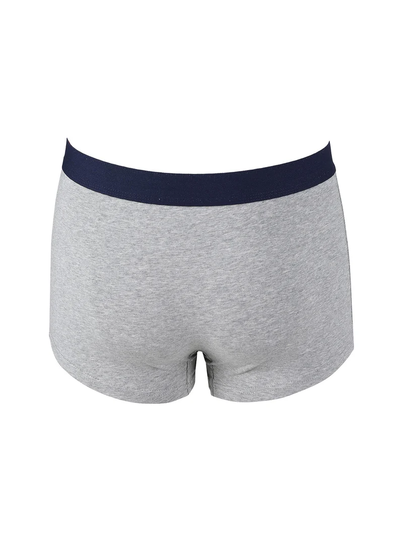 Boxer da uomo in cotone tinta unita - grigio