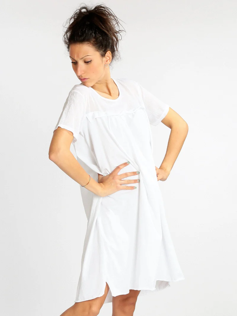 Maxi vestito donna oversize - bianco
