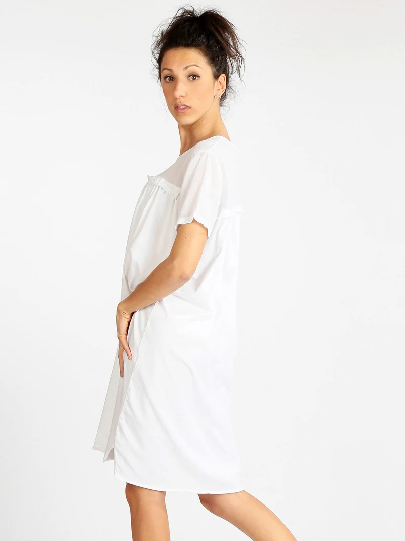 Maxi vestito donna oversize - bianco