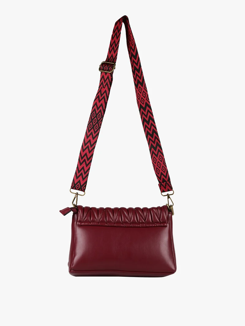 Borsa a tracolla con catena - bordeaux