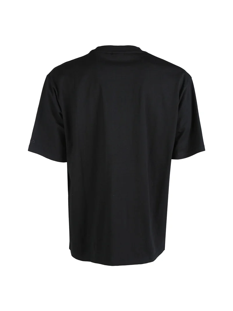 T-shirt da uomo girocollo in cotone - nero