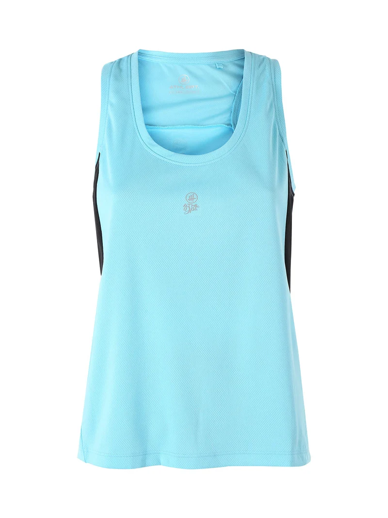Canotta sportiva da donna traspirante - azzurro