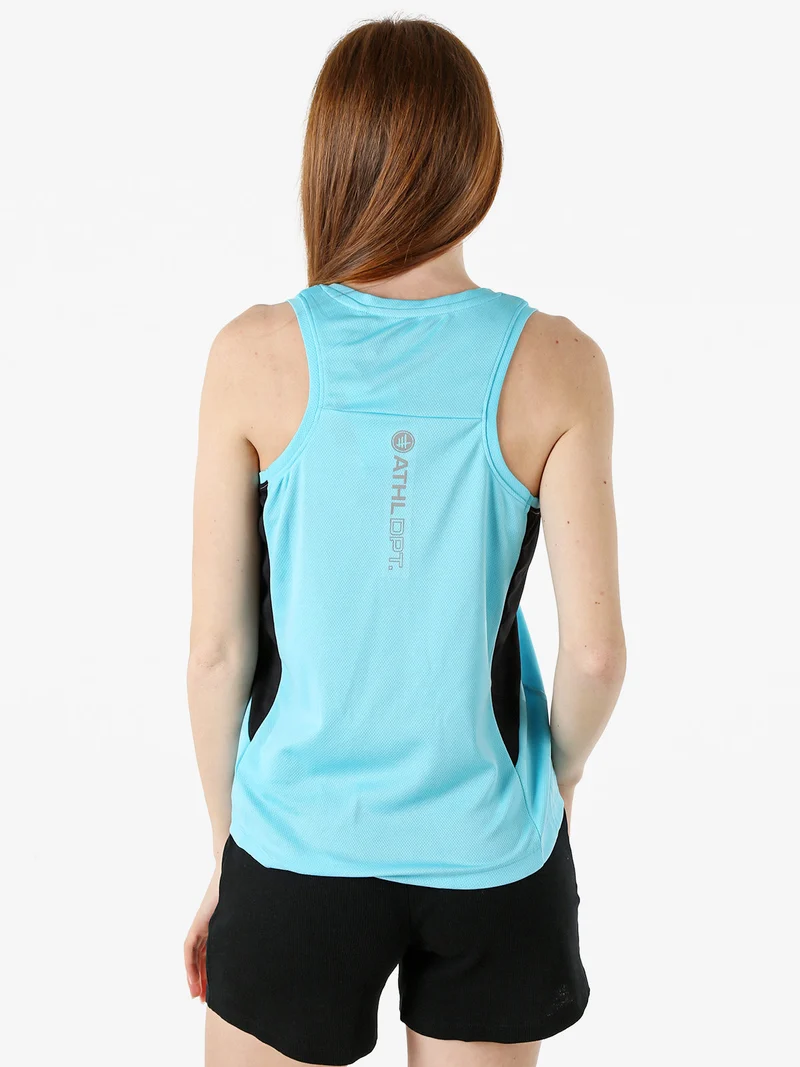 Canotta sportiva da donna traspirante - azzurro