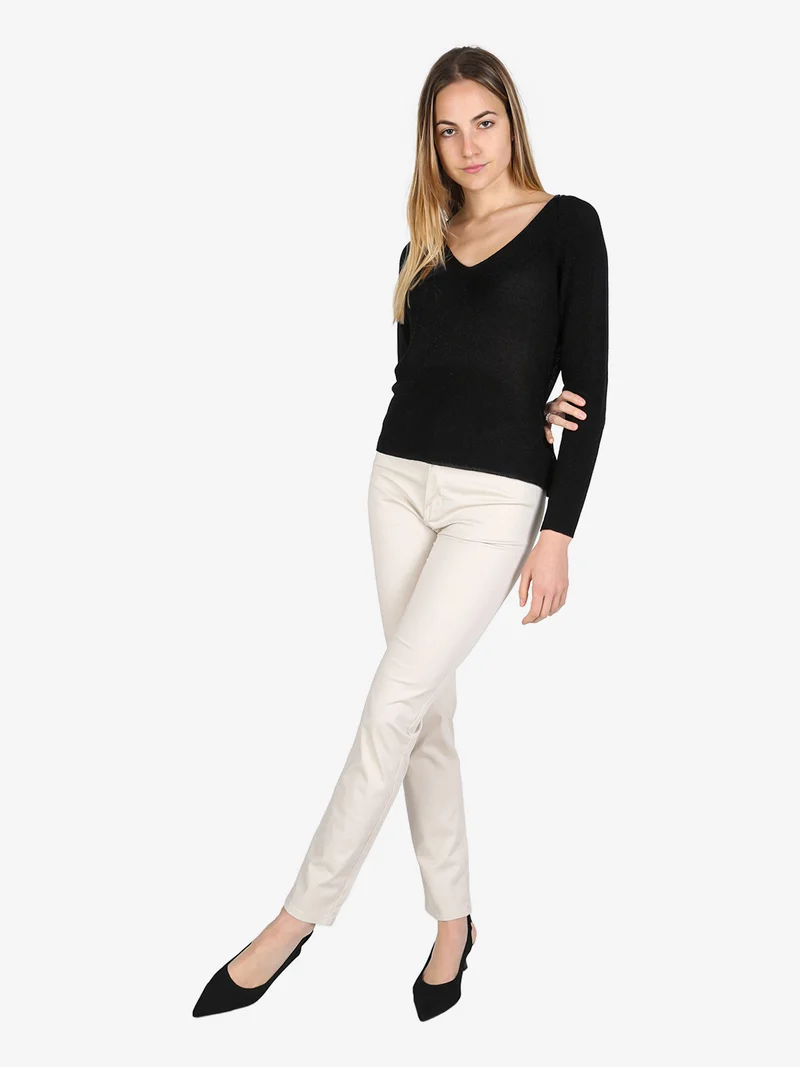 Pantaloni casual da donna in cotone - beige