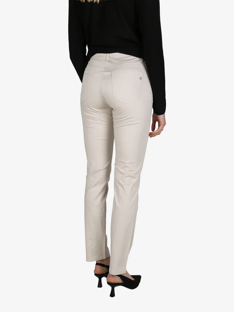 Pantaloni casual da donna in cotone - beige