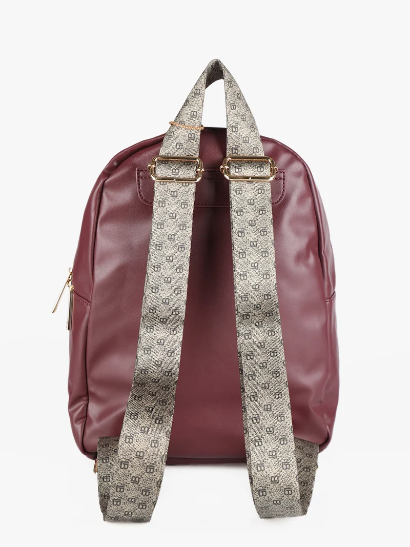 Zaino donna con logo - bordeaux