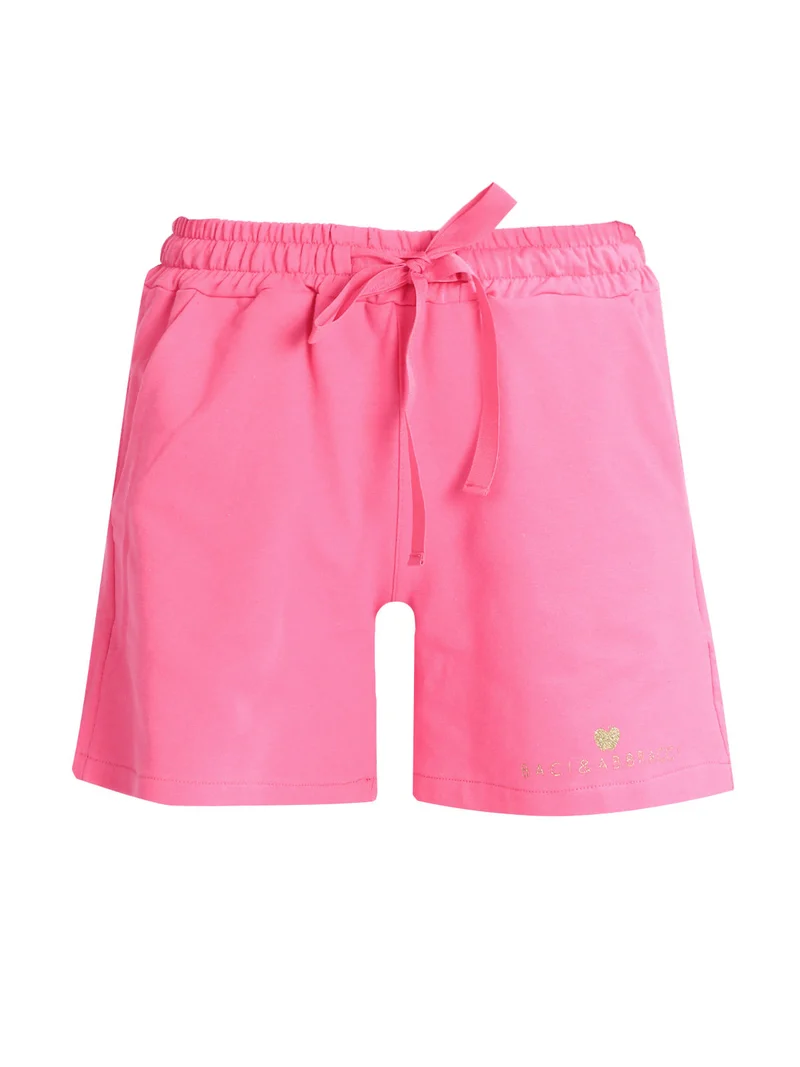 Bermuda donna in felpa - fucsia