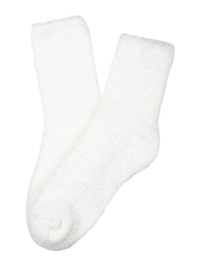 Calze morbide antiscivolo da donna - bianco