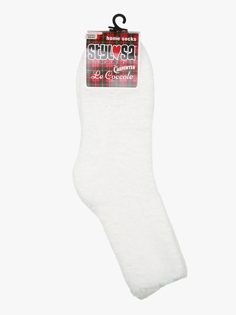 Calze morbide antiscivolo da donna - bianco