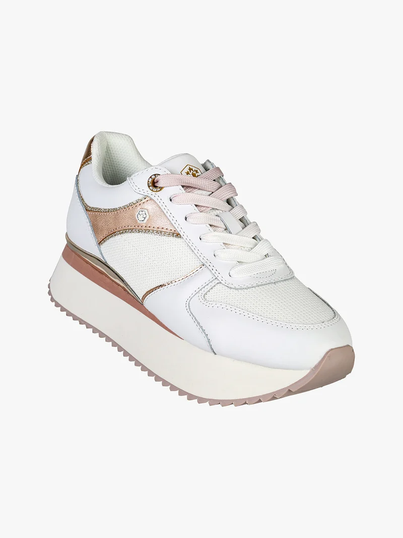 LOTUS Sneakers donna in pelle con platform - rosa