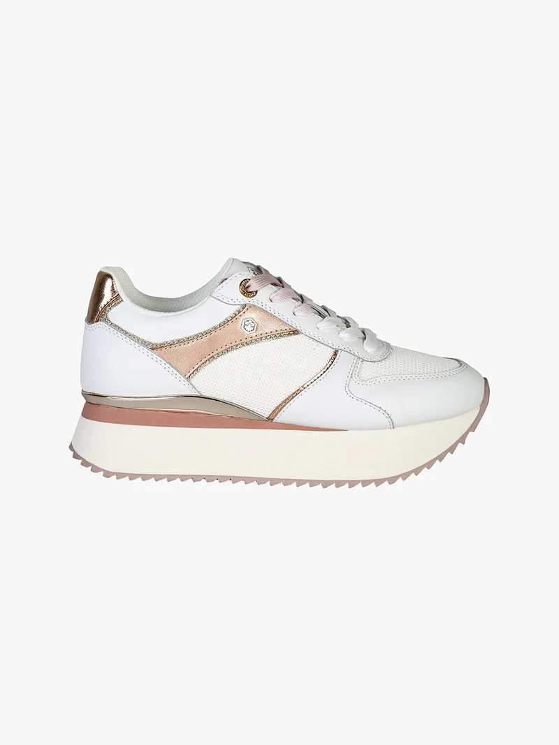 LOTUS Sneakers donna in pelle con platform - rosa