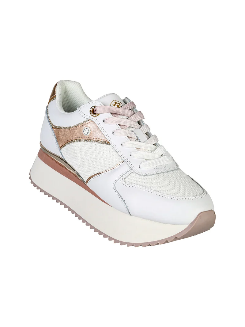 LOTUS Sneakers donna in pelle con platform - rosa