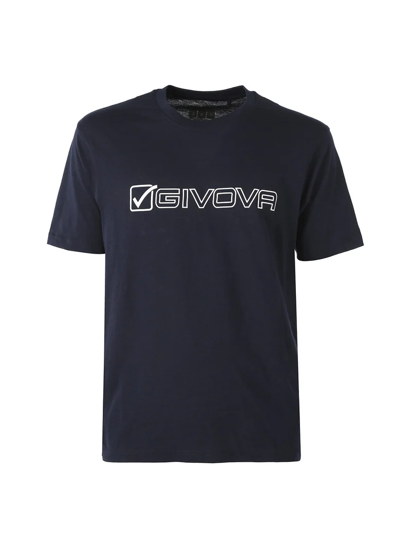 T-shirt da uomo in cotone con logo - blu scuro