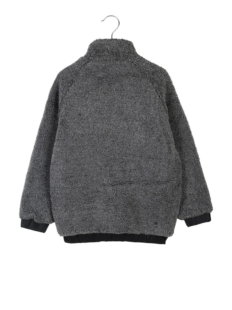 Giubbotto da bambino teddy con zip - nero