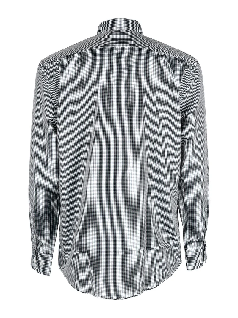 Camicia uomo a quadretti maniche lunghe - verde