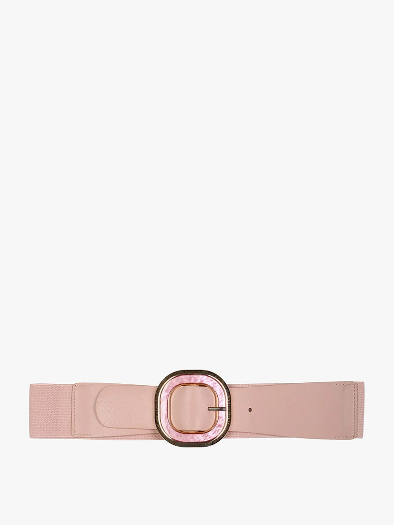 Cintura elastica da donna con fibbia - rosa