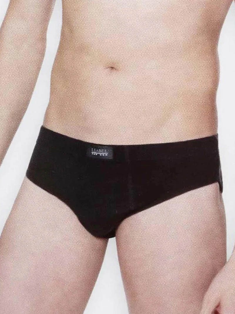 Slip da uomo in cotone mercerizzato - nero